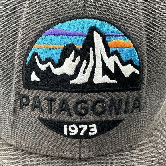 Patagonia Fitz Roy Scope LoPro Trucker Snapback Mesh Hat Gray - Picture 3 of 8